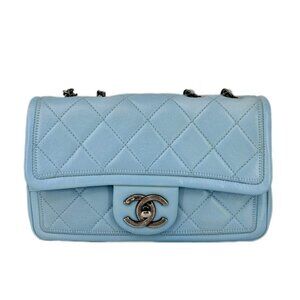 Chanel Quilted Flap Bag Baby Blue